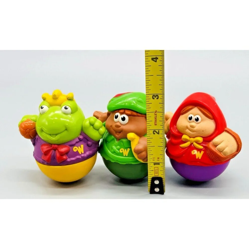 Playskool Weebles Little Red Riding Hood Frog Prince Woodsman Storybook Lot of 3